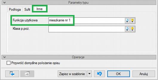 - dane kondygnacji (ilość, nazwy), Rysunek 44 Grupowanie pomieszczeń - typy i rodzaje przegród, - współczynniki przenikania ciepła przegród, Rysunek 47