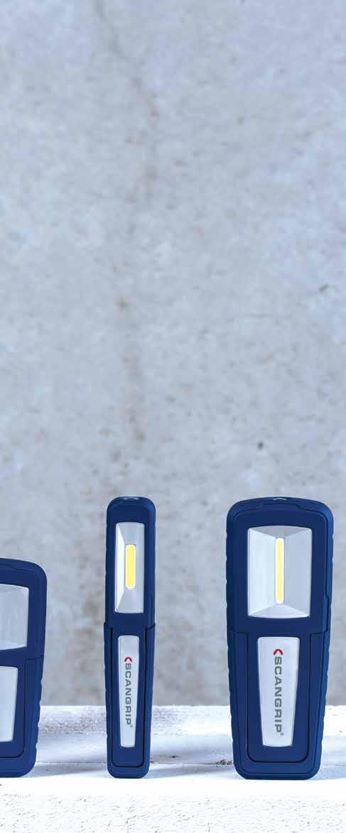 Seria ręcznych lamp z diodami LED COB UNIFORM // Akumulatorowe lampy COB LED o smukłej konstrukcji Diody COB LED zapewniają silne