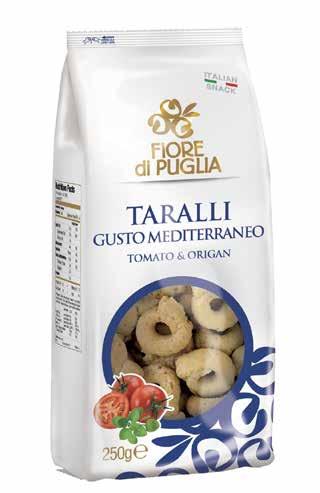 mediterranean Taralli z czarnymi oliwkami Taralli with black olives 250 g 250 g