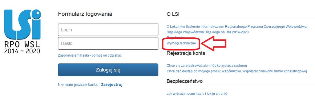 Ad.1. Wymogi techniczne znajdziemy na stronie logowania. Uwaga!