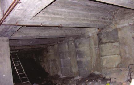 Stan techniczny bnkra Wykonano oględziny, pomiary, badania jakości beton oraz odkrywki zbrojenia elementów konstrkcji bnkra, w zakresie potrzebnym do oceny i sprawdzenia nośności głównych elementów