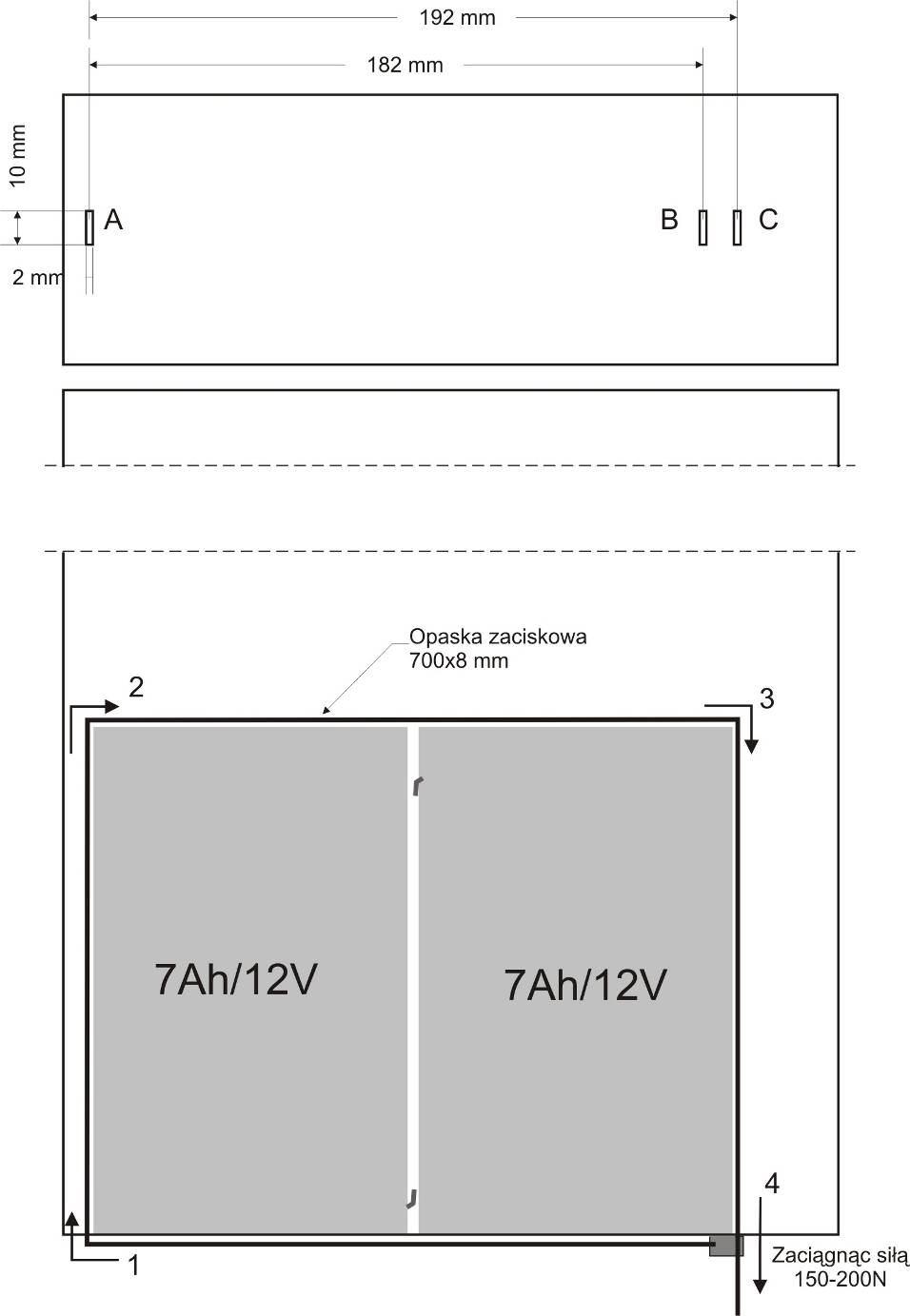 Wyjście techniczne AW podczas prawidłowej pracy zasilacza jest zwarte do masy (-AUX), natomiast w przypadku wystąpienia awarii wyjście zostaje odcięte od masy. 6.