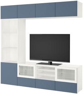 99 1829,- Samodomykające się zawiasy 991.928.92 1829,- BESTÅ zestaw do przechowywania pod TV. S240 G20 W230 cm.