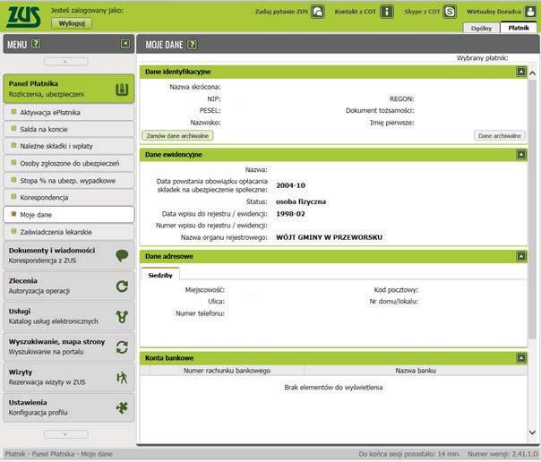 E-ZUS, CZYLI FIRMA POD RĘKĄ Jeśli przedsiębiorca (płatnik składek) zarejestruje się na Platformie Usług Elektronicznych ZUS (www.zus.pl), może opłacać i rozliczać składki przez Internet.