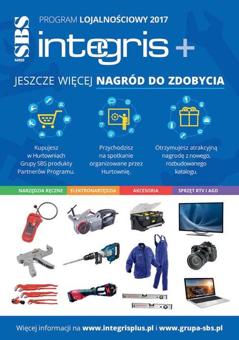 Najpopularniejsze nagrody w Integris+ 2017 Partnerami Integris+ 2017 jest 41 ważnych branżowych producentów.