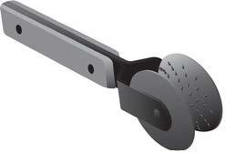 URZĄDZENIA POMOCNICZE Perforator do węży Perforatory Gates są wyposażone w drewniane wałki nabijane igłami, które potrafią przebić