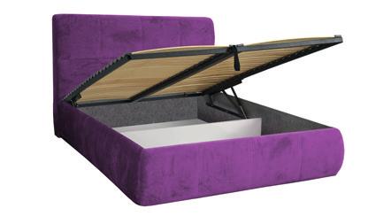 FLORES Łóżko w stylu glamour, wykończone na szczycie ozdobną metalową