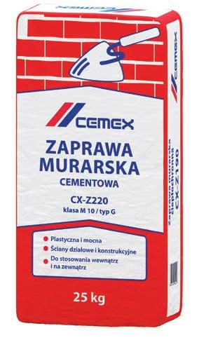 Warunki wykonania Prace wykonywać w temperaturze otoczenia od +5 C do +30 C. Do zaprawy nie dodawać innych substancji. Świeży mur zabezpieczać przed przesuszeniem i zawilgoceniem.