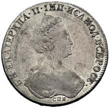 rubel 1776, Petersburg, Aw: Popiersie,  o,