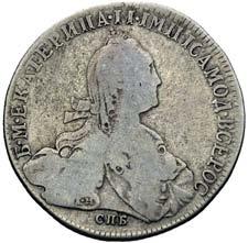 rubel 1769, Petersburg, Aw: Popiersie,