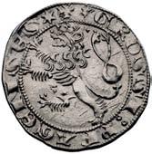 , brakteat guziczkowy; Prymitywna g owa or a w koronie zwrócona heraldycznie w prawo, Przy k 28, szczerba, 16 mm, 0.