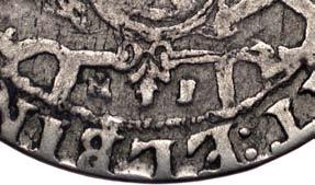 1151 II+ 175,- *281. szóstak 1599, Malbork, odmiana z ma à g owà króla, Kurp.