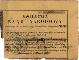 obligacja tymczasowa Rzàdu Narodowego na sum 1000 z