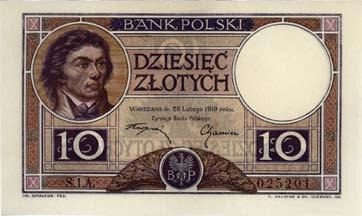 751 752 *751. 10 z otych 28.02.1919, S.1.A.