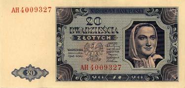 1948, seria A, Mi czak 137 a, Pick 137, bardzo rzadka seria jednoliterowa I 2.