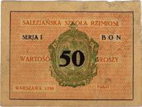 formatu ze znakami wodnymi, bon wydany na cele