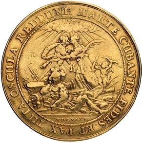napis PRUSSIA, u góry orze w koronie z ber em i napis w otoku TEUTONICOS PEPULIT VIRTUS PRUTENICA.
