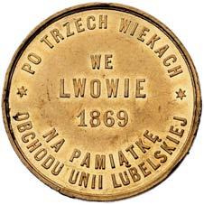 medal na 300- lecie Unii Lubelskiej, Aw: Na trójdzielnej tarczy
