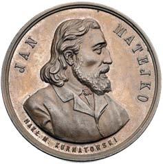 852 853 *852. Jan Matejko- medal wydany nak adem M. Kurnatowskiego 1883 r.