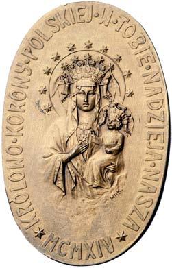 medal zaêlubinowy Izy Potockiej z Franciszkiem Krasiƒskim 1913 r.