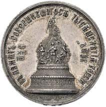 1856, srebro 22 mm I 100,- *925. medal na 1000-lecie Rosji, 1862 r.