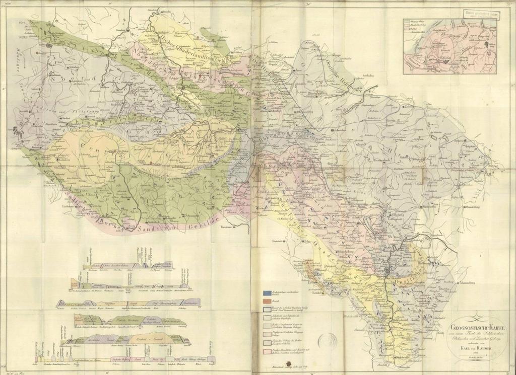 1818 PRESENTATION 2014 Karl von Raumer 1783-1865 Geognostiche Karte v.