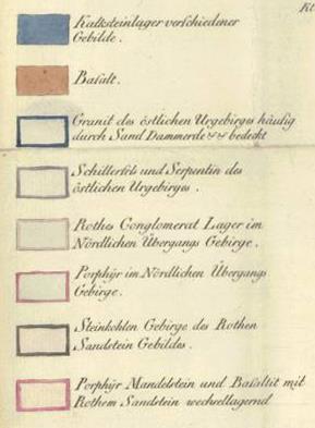 1818 Übergangs Gebirge Karl von Raumer 1783-1865 Geognostiche Karte v.