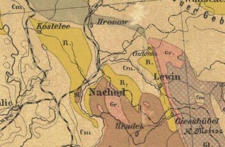 1890 zapadlisko Kudowy Georg Gürich 1859-1938 Übersichts-Karte von Schlesien, Georg