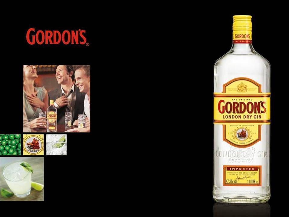 Gin nr 1 wśród marek międzynarodowych* GORDON S GIN Gordon s jest ginem nr 1 wśród marek międzynarodowych*. Jest eksportowany do więcej niż 140 krajów.