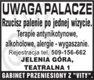 H1520-G KARDIOLOG- Jan yssy- kompleksowa nieinwazyjna diagnostyka uk³adu kr¹ enia, ul. Ogiñskiego 1B wejœcie E. Rejestracja tel. 8.00-16.00 75/643-16-80; 606-172-144.