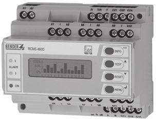 RCMS460 Wielokanałowy system do pomiaru prądów różnicowych AC, AC/DC i DC Zastosowanie RCMS460 monitorowanie prądów różnicowych, roboczych, błądzących o częstotliwościach 0...2000Hz (przekładniki W.
