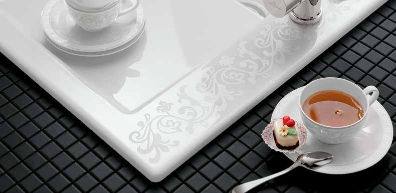 White Pearl Delikatny, harmonijny dekor utrzymany w stylu charakterystycznym dla firmy Villeroy & Boch.