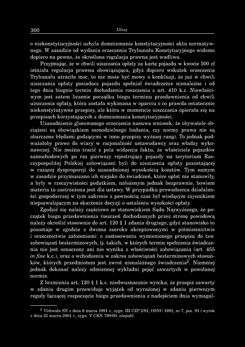 300 Glosy 0 n iek o n sty tu cy jn o ści u chyla d o m n iem an ie k o n sty tu cyjn o ści a k tu n o rm a ty w nego.