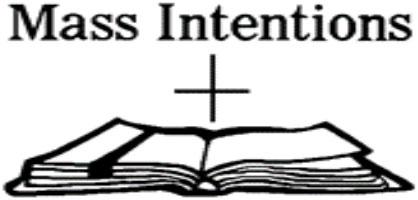 Sts. Peter & Paul Church Week of SUNDAY (30th) 9:00 AM + Tecla Barcas - M.C. Nostrand 11:00 AM + Vytautas Kavolius - Ruth Kavolius MONDAY (31st) 12:00 PM + Peter Zemeikis Jr.