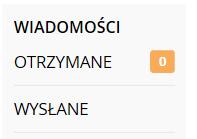 przedstawia liczbę otrzymanych wiadomości, które nie zostały przeczytane. Domyślnie widoczne są wszystkie wiadomości otrzymane.