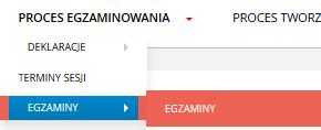 Rys. 58 Okno: Dodaj asystenta technicznego 7.4.7 Wyszukiwanie egzaminu W celu wyszukania egzaminu, Użytkownik: 1. Z menu górnego wybiera zakładkę Proces egzaminowania>egzaminy>egzaminy. Rys.