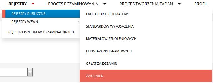 8.3.2 Wyszukiwanie zwolnień Aby wyszukać rejestr zwolnień Użytkownik: Rys. 84 Formularz dodania zwolnienia 1.