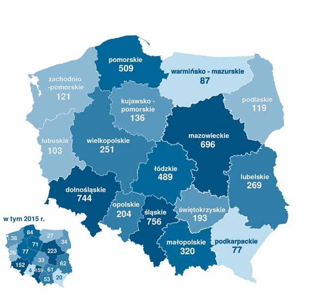 140 Liczba ujawnionych cudzoziemców, którzy nielegalnie wykonywali pracę w Polsce w latach 2010 2015 Biorąc pod uwagę wielkość kontrolowanego podmiotu, największą liczbę nielegalnie pracujących