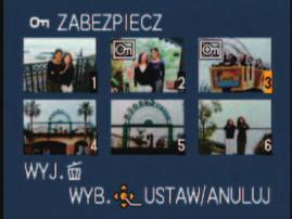 Ustawiony w pozycji LOCK przełącznik ochrony przed zapisem uniemożliwia usunięcie obrazów, nawet jeśli nie zabezpieczono ich z poziomu aparatu.