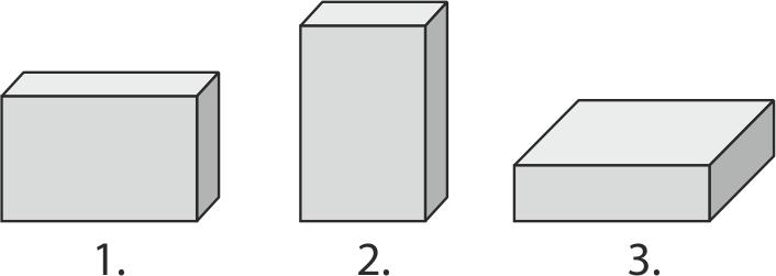 SRAWDZIAN NR 1 AGNIESZKA JASTRZĘBSKA IMIĘ I NAZWISKO: KLASA: GRUA A 1. Stalowy prostopadłościan ustawiano na powierzchni stołu w trzech różnych położeniach, przedstawionych na rysunku.