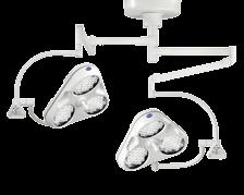 Zawieszenie opraw oraz uchwyty na lampie umożliwiają stabilne pozycjonowanie oraz ułatwiają zmianę ustawienia lampy w
