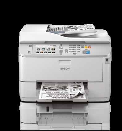 WorkForce Pro WF-M5690DWF Najważniejsze cechy Drukarka monochromatyczna A4 typu 4 w 1 Drukowanie z szybkością do 34 str.