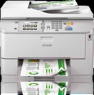 /min Automatyczny druk dwustronny Pojemność: do 580 arkuszy Kolorowy wyświetlacz dotykowy 8,8 cm Epson Email Print Epson iprint WorkForce Pro WF-5110DW WorkForce Pro WF-8010DW WorkForce