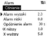 3.0 Utrzymanie ruchu urządzenia 3.2.1 Alarm ciśnienia Granice dla tego alarmu są ustawiane w sterowniku (Instrukcja Instalacji, rozdz. 5.9.9 - Alarmy).