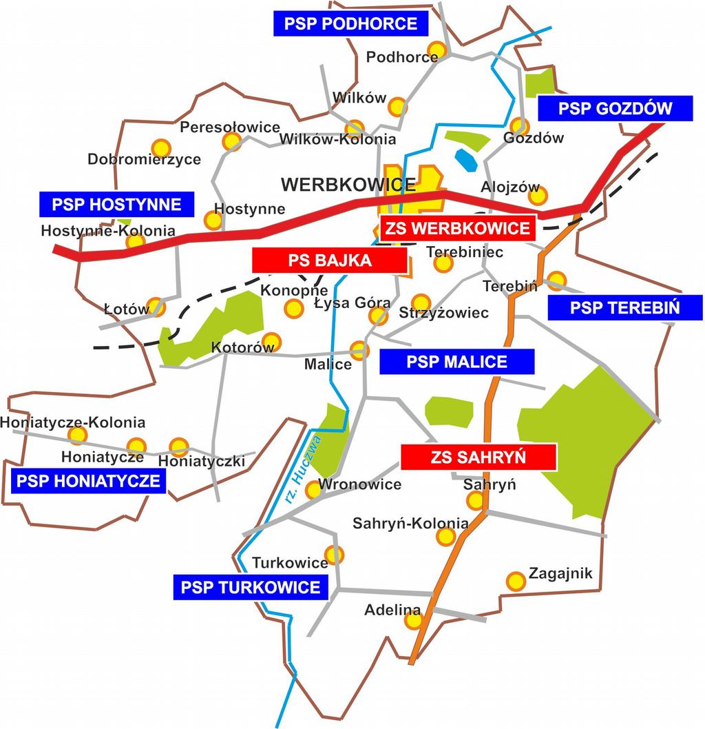 Informacja o stanie realizacji zadań oświatowych w Gminie Werbkowice w roku szkolnym / CZĘŚĆ. METRYCZKA I MAPA GMINY Tabela. Metryczka gminy.