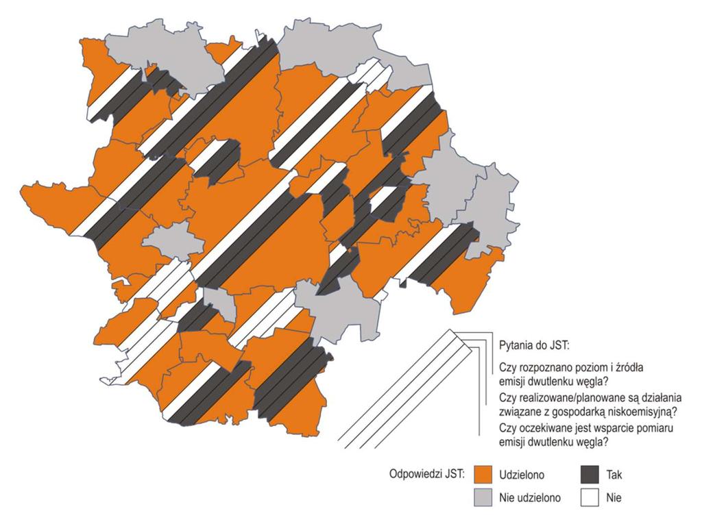Tab. 45: Terytorialne dopasowanie planowanego i oczekiwanego wsparcia w ramach Kompleksowego Programu Ochrony Środowiska i Efektywności Energetycznej.