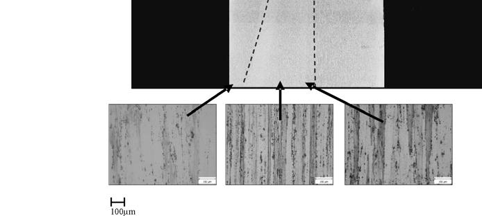 Prmetry procesu wyciskni yły nstępujące: średnic wlewk, D 0 295 mm, długość wlewk, L 0 600 mm, współczynniki wydłużeni, λ 9,02; 5,07, prędkość stempl, v 0 2,3 mm/s, tempertur ngrzewni wlewków, T w