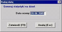 Procedura uzupełniania danych o miejscach realizacji 12 Rys. 1.11 Formularz podaj datę 4. 5. 6. Przechodzimy w tryb edycji poprzez przycisk Tryb edycji (F4).