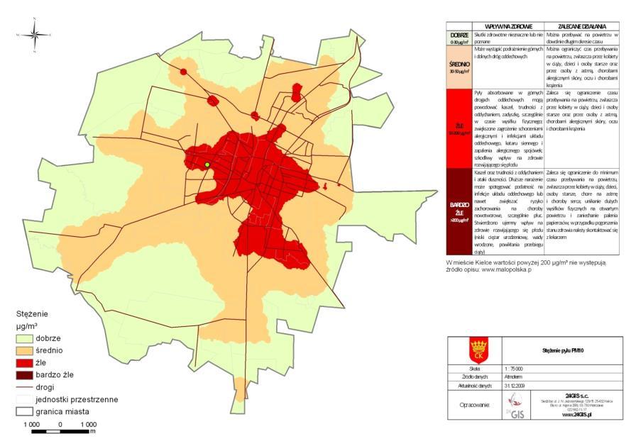 narażonych na ponadnormatywny stężenie pyłu PM10 24