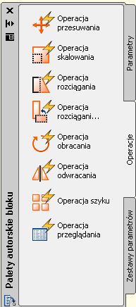 W blokach dynamicznych możliwa jest zmiana widoczności wybranych elementów bloku.